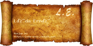 Láda Ernő névjegykártya