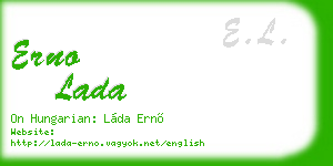 erno lada business card